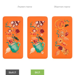 Внешний аккумулятор с подсветкой Ancor Plus 10000 mAh, оранжевый — изображение 10