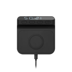 Зарядная станция с часами 15W Rigel, черная — изображение 3