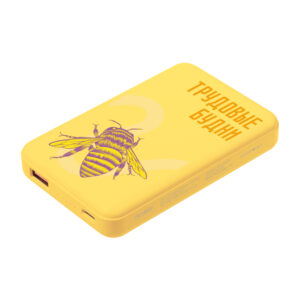 Внешний аккумулятор Largo PD 5000mAh с функцией беспроводной зарядки 15W, желтый — изображение 2