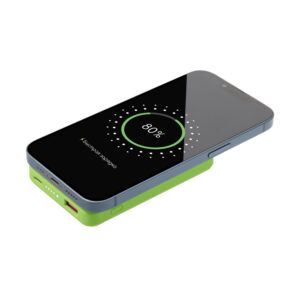 Внешний аккумулятор Largo PD 5000mAh с функцией беспроводной зарядки 15W, салатовый — изображение 8