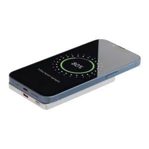 Внешний аккумулятор Atlantis PD 5000mAh с функцией беспроводной зарядки 15W, серебряный — изображение 8