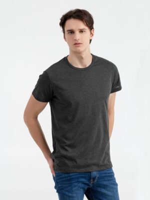 Футболка мужская Regent Fit 150, черный меланж — изображение 2