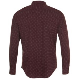 Рубашка мужская Becker Men, бордовая с белым — изображение 2
