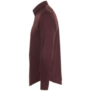 Рубашка мужская Becker Men, бордовая с белым — изображение 3