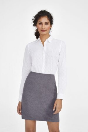 Рубашка женская Becker Women, бордовая с белым — изображение 5
