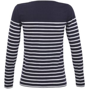 Футболка женская с длинным рукавом Matelot LSL Women, синяя с белым — изображение 2