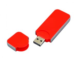 USB-флешка на 4 Гб в стиле I-phone, прямоугольнй формы, красный — изображение 2