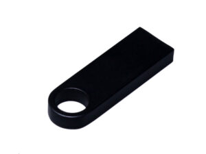 USB 3.0-флешка на 64 Гб с мини чипом и круглым отверстием, черный — изображение 3
