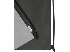 Рюкзак со шнурком Ross из переработанного ПЭТ, heather medium grey — изображение 4