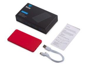 Портативное зарядное устройство Reserve с USB Type-C, 5000 mAh, красный — изображение 8