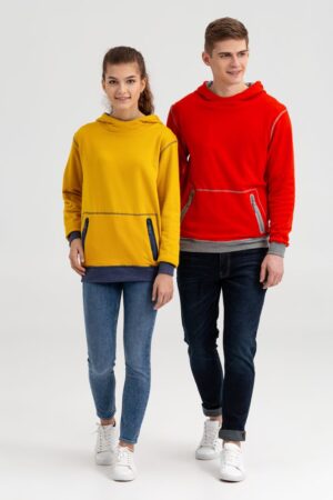 Двусторонняя толстовка Revers, серая с красным — изображение 15