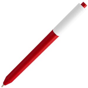 Ручка шариковая Pigra P03 Mat, красная с белым — изображение 2