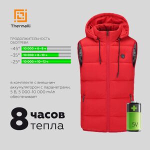 Жилет с подогревом Thermalli Valmorel, серый камуфляж — изображение 20