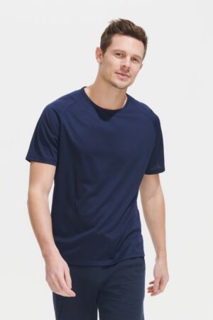 Футболка унисекс Sporty 140, темно-синяя — изображение 4