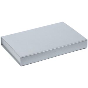Коробка Silk с ложементом под ежедневник 13x21 см, флешку и ручку, ver. 2, серая — изображение 2