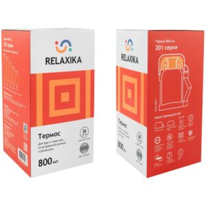 Термос для еды и напитков Relaxika 800, стальной — изображение 6