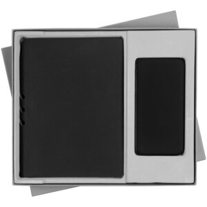 Коробка Overlap с ложементом под ежедневник и аккумулятор, ver.2, серая — изображение 3