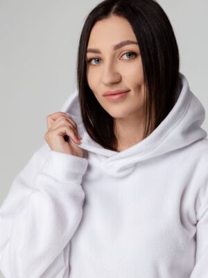 Худи флисовое унисекс Manakin, белое — изображение 8