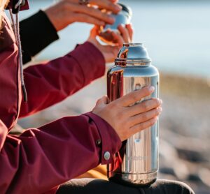 Термос Flask 1000, вакуумный, стальной зеркальный — изображение 8