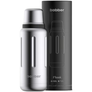 Термос Flask 1000, вакуумный, стальной матовый — изображение 2