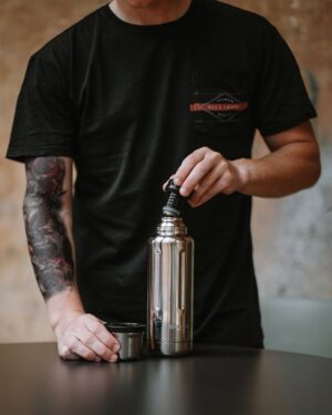 Термос Flask 470, вакуумный, стальной зеркальный — изображение 6