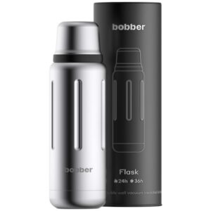 Термос Flask 470, вакуумный, стальной матовый — изображение 2