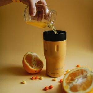Термостакан Tumbler 350, вакуумный, оранжевый — изображение 5