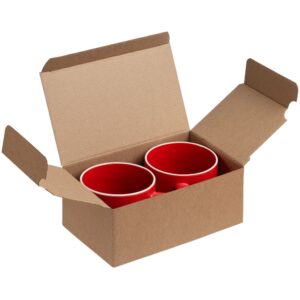 Коробка Couple Cup под 2 кружки, малая, крафт — изображение 4