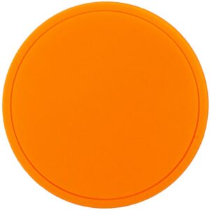 Лейбл из ПВХ Dzeta Round, L оранжевый неон