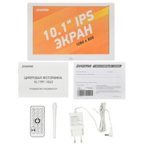 Цифровая фоторамка Digma PF-1043, белая — изображение 6