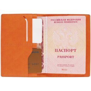 Обложка для паспорта Petrus, оранжевая — изображение 3