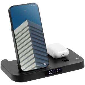 Зарядная станция с часами Clock Nest, черная — изображение 2