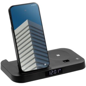 Зарядная станция с часами Clock Nest, черная — изображение 3