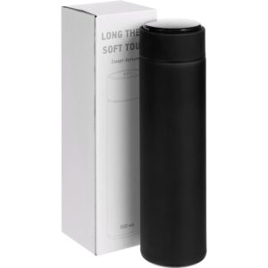 Смарт-бутылка с заменяемой батарейкой Long Therm Soft Touch, черная — изображение 9