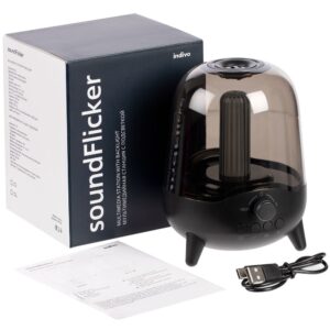 Беспроводная колонка с подсветкой soundFlicker, черная — изображение 6