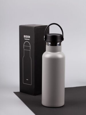 Термобутылка Bidon, серая — изображение 11