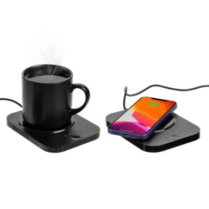 Кружка с подогревом и беспроводной зарядкой Dual Base Plus, черная — изображение 9