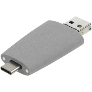 Флешка Pebble Universal, USB 3.0, серая, 64 Гб — изображение 6