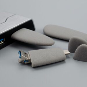 Флешка Pebble Universal, USB 3.0, серая, 64 Гб — изображение 9