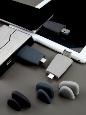Флешка Pebble Universal, USB 3.0, серая, 64 Гб — изображение 13