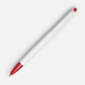 Ручка шариковая Tick, белая с красным — изображение 2