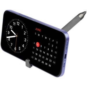 Ручка шариковая Standic с подставкой для телефона, серая — изображение 7