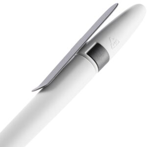 Ручка шариковая Prodir DS5 TSM Metal Clip, белая с серым — изображение 5