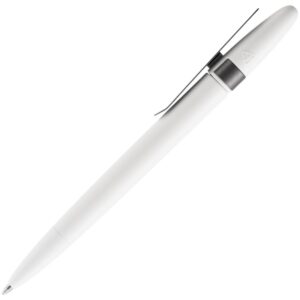 Ручка шариковая Prodir DS5 TSM Metal Clip, белая с серым — изображение 2