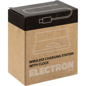 Станция беспроводной зарядки с часами Electron, ver.2, черная — изображение 12