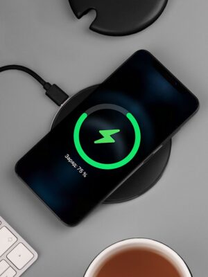 Кружка с подогревом и беспроводной зарядкой Dual Base ver. 2.0 Matt, черная — изображение 13