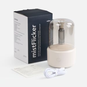 Увлажнитель-ароматизатор с подсветкой mistFlicker, молочно-белый — изображение 5