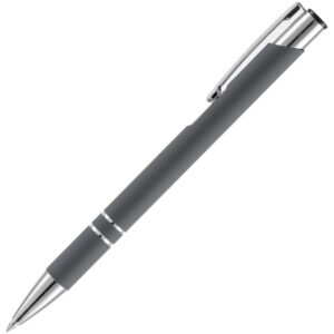 Ручка шариковая Keskus Soft Touch, серая — изображение 2