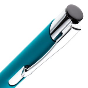 Ручка шариковая Keskus Soft Touch, бирюзовая — изображение 4