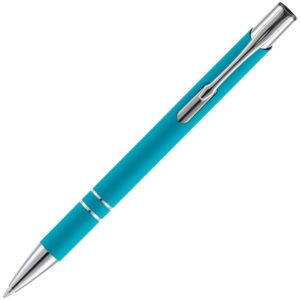 Ручка шариковая Keskus Soft Touch, бирюзовая — изображение 3
